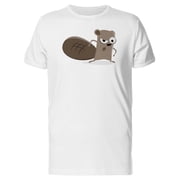 Funny Angry Beaver T-Shirt Men -Image by Shutterstock, Male XX-Large