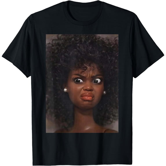 Funny Angry Disgusted African American Black Doll Face Meme T-Shirt ...