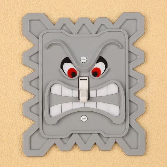 Funny Angry Face 3D Switch Decorative Frame - Cartoon Expression Wall Switch Cover for Home Decor