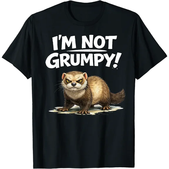 Funny Angry Ferret Grumpy Meme Gifts for Men Women Boy Kid T-Shirt