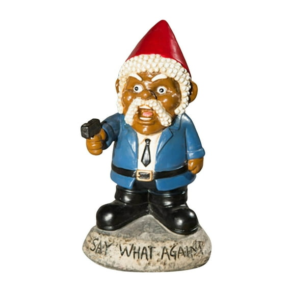 Funny Angry War - 9" Resin Garden Statue with , "Say What Again" Outdoor Decor for Lawn, Yard & Home - Quirky Ornament for Adults