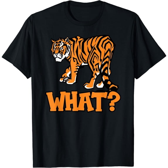 Funny Animal Attitude Angry Tiger WHAT? T-Shirt - Walmart.com