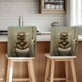 thumbnail image 1 of Funny Animal Chair Covers Set of 6 Sloth Sitting on Toilet Chair Back Covers Stretch Removable Washable Slipcovers Protector for Dining Room Kitchen Party Decor, 1 of 5