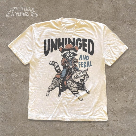 Funny Animal Cowtee, Feral Shirt, Vintage Western Cat T-Shirt For Men Women, Core Gift SAND Unisex S-5XL Hot Trending Shirt, Vintage Birthday Gift