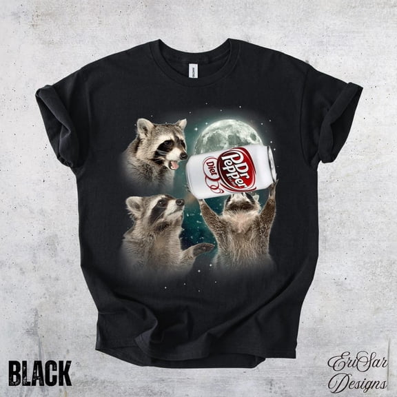 Funny Animal Diet Dr Pepper T-Shirt – Moon Graphic Tee BLACK Unisex S-5XL Hot Trending Shirt, Vintage Birthday Gift