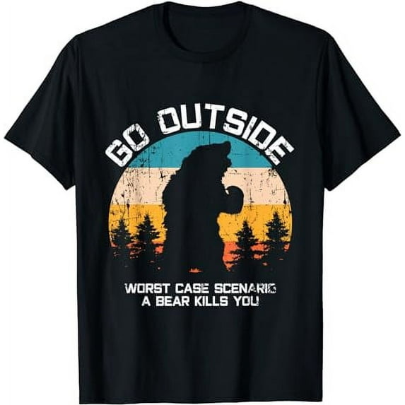 Funny Animal Go Outside Get Eaten By Bear T-Shirt