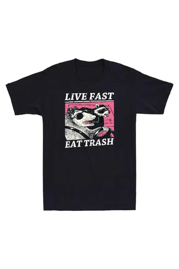 Funny Animal Graphic T-shirt, Forest Creature Design, Sunset Theme, Vintage Style, Unisex Cotton, Size S-3XL