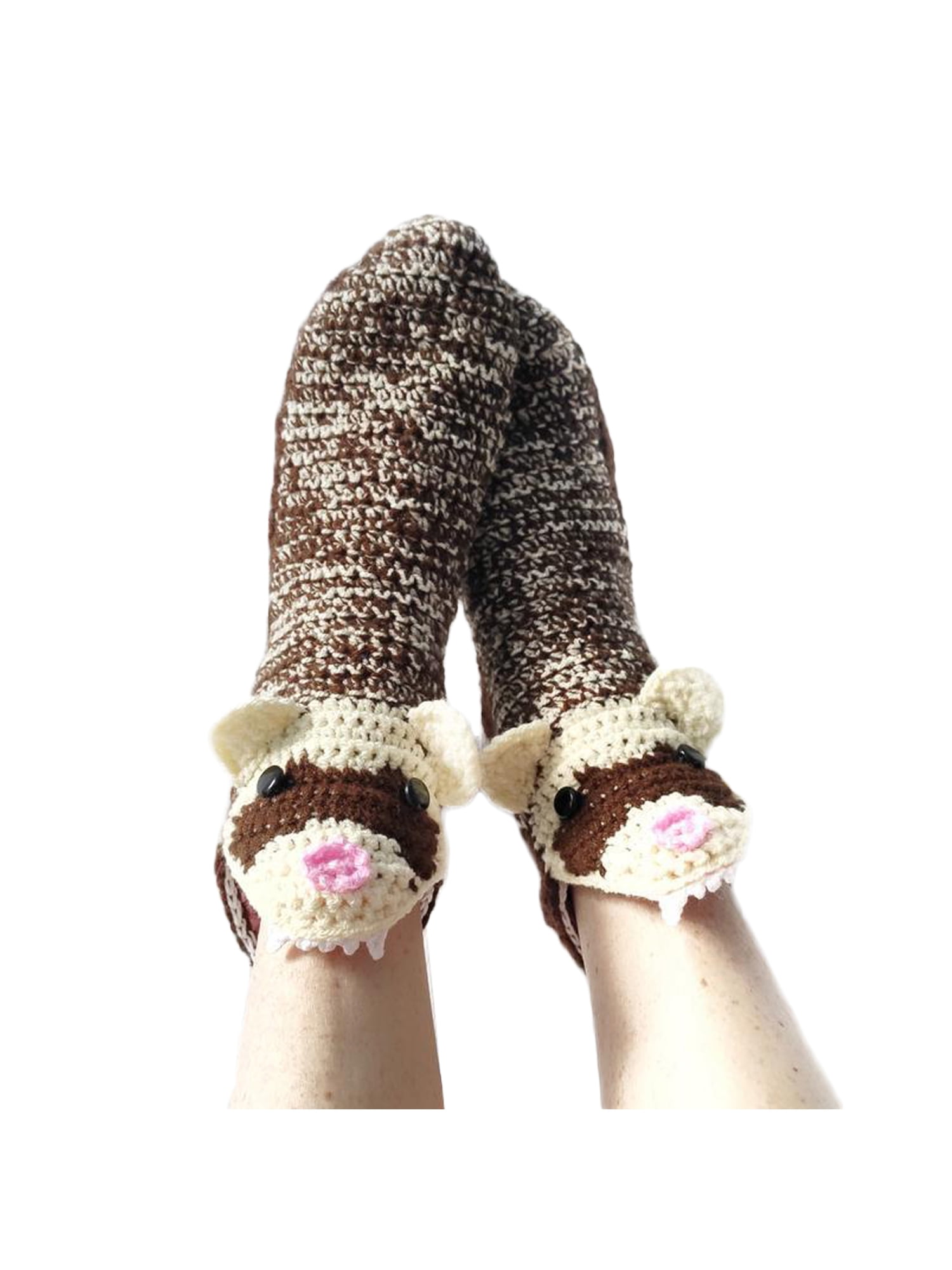 Funny Animal Knit Socks for Women Crocodile Eating Foot Socks 3D Creative  Chameleon Shark Dragon Christmas Floor Socks(X-giraffe) - Walmart.com