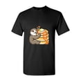 thumbnail image 1 of Funny Animal Lover Graphic Of A Sloth Who Loves Pancakes Food Unisex T-Shirt, up to size 5XL, 1 of 2