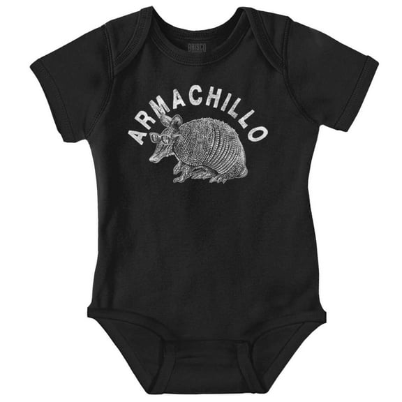 Funny Animal Pun Armachillo Joke Romper Boys or Girls Infant Baby Brisco Brands NB