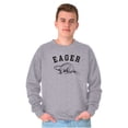 thumbnail image 1 of Funny Animal Pun Eager Beaver Joke Unisex Plus Fleece Graphic Sweatshirt Brisco Brands 5X, 1 of 5