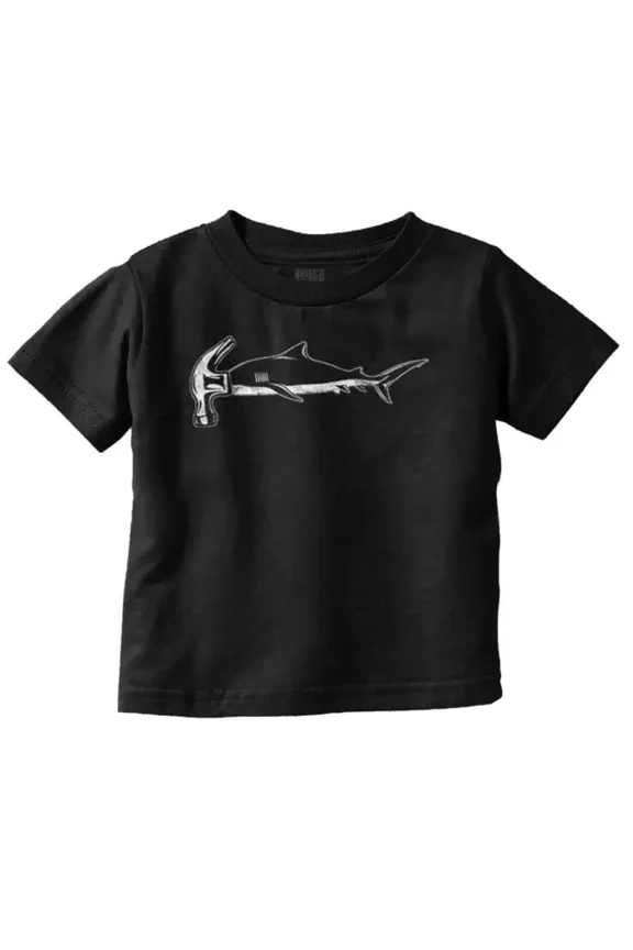 Funny Animal Pun Hammerhead Shark Toddler T Shirt TODDLER SHORT SLEEVE TEE BELLA CANVAS 3001T