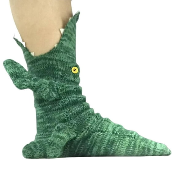 Funny Animal Shark Socks for Women Novelty Crocodile Floor Socks Christmas Creative 3D Chameleon Knit Sock Shark Socks