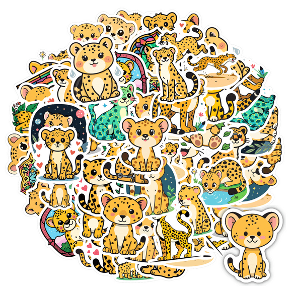 Funny Animal Stationery Stickers Waterproof Vinyl Kids Toy for Luggage Laptop Suitcase