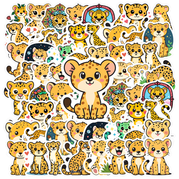 Funny Animal Stationery Stickers Waterproof Vinyl Kids Toy for Luggage Laptop Suitcase