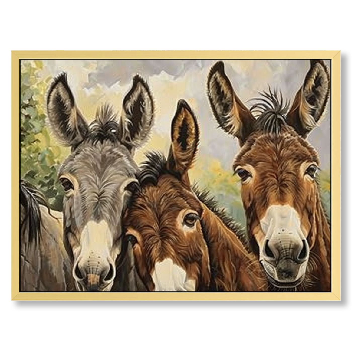 WARDOS Funny Donkey Doormat - 17"x30", Farmhouse Bathroom Or Front Door Mat, Indoor/Outdoor, Linen Top