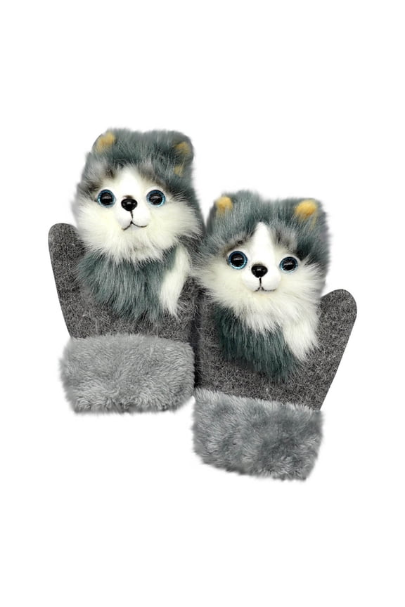 Funny Animal Winter Gloves For Women And Children Cartoon Cute Thickened Warm Design