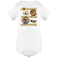 thumbnail image 1 of Funny Animals With Military Aircraft Bodysuit Infant -Image by Shutterstock,  6 Months, 1 of 2