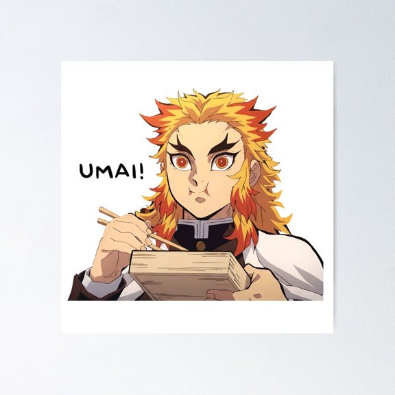Funny Anime Delicious Text Graphic Wall Art Kitchen Decor, Unframed Poster