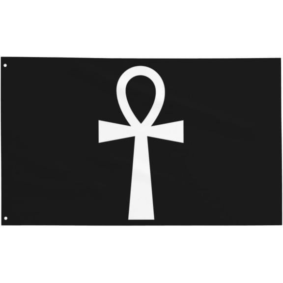 Funny Ankh Symbol Ancient Egyptian Gifts Black Flag 3x5Ft for Room Decor Flags for Bedroom Wall Mom Gifts Mothers Day Gifts for Mom Fathers Day Gift for Dad Birthday Gifts