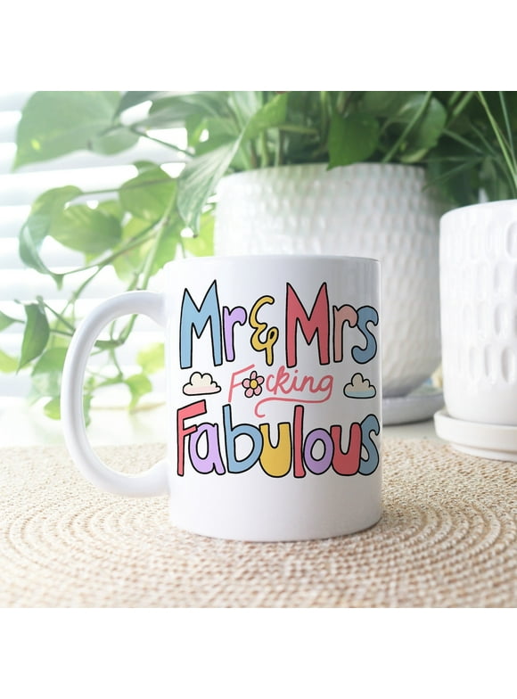 Funny Anniversary Mug, Mr and Mrs Fabulous Coffee Cup, Wife Husband Gift Idea, Newly wed funny gift, Husband Anniversary, First Anniversary