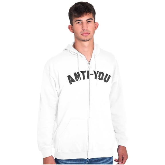 Funny Anti You Sarcastic Attitude Unisex Fleece Graphic Zip Up Hoodie Brisco Brands 5X
