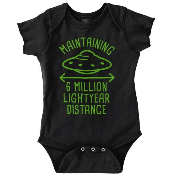Funny Antisocial Social Distance UFO Romper Boys or Girls Infant Baby Brisco Brands 12M