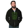 thumbnail image 1 of Funny Antisocial Social Distance UFO Unisex Fleece Graphic Zip Up Hoodie Brisco Brands 2X, 1 of 5
