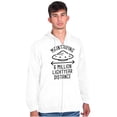 thumbnail image 1 of Funny Antisocial Social Distance UFO Unisex Fleece Graphic Zip Up Hoodie Brisco Brands 2X, 1 of 5