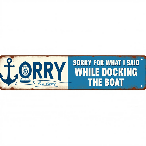 Funny Apology Tin Sign 16x4 Inch Sorry Design - Ideal for Office, Bedroom, Outdoor Funny Room Decor