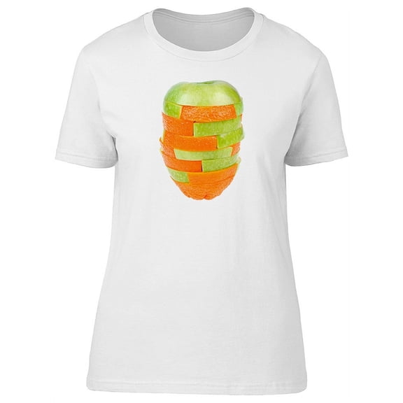 Funny Apple And Orange Fruit T-Shirt Women -Image by Shutterstock, Female XX-Large