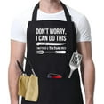 thumbnail image 1 of Funny Apron – Adjustable, Gabardine Kitchen Apron with Pockets for Cooking, Grilling – Ideal Gift for Food Lovers, 1 of 6