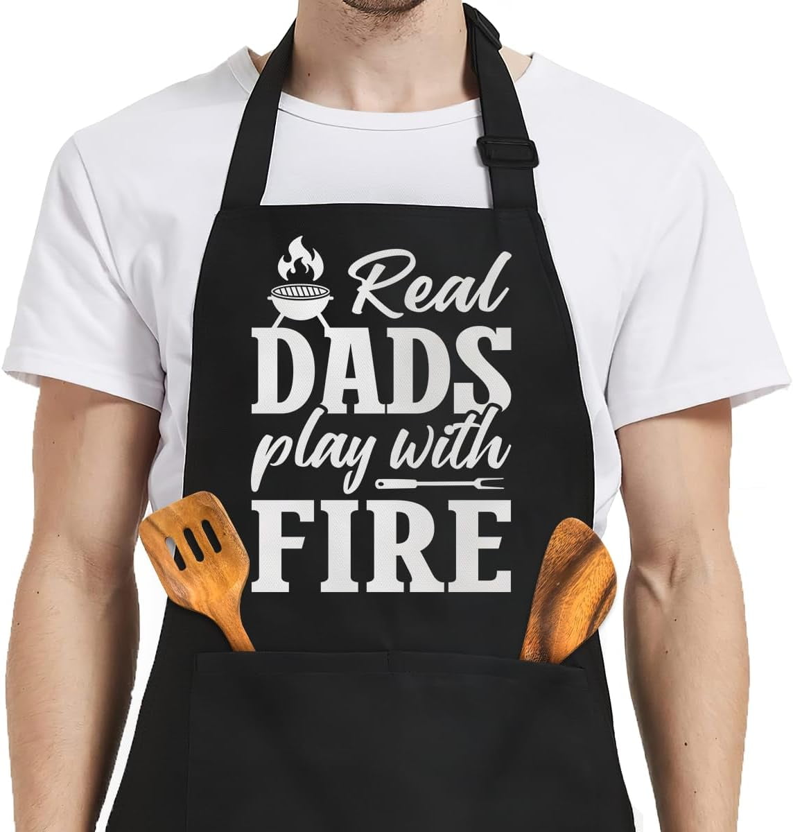 Funny Apron for Dad - Birthday Father’s Day Cooking Grilling Gifts for Mens