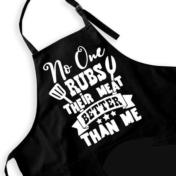 Funny Aprons Black Kitchen Chef Apron, 2 Pockets Adjustable Neck Strap, for Cooking Baking BBQ Birthday Gifts