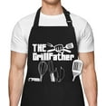 thumbnail image 1 of Funny Aprons for Men, Mr. Good Lookin’ is Cookin’ Chef Apron with 3 Pockets, Adjustable Neck Strap and Long Waist Ties, Perfect for Kitchen Cooking, Grilling, Baking, Gifts for Husband, Dad, 1 of 6