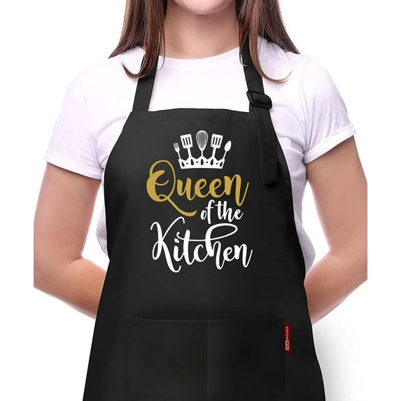 Funny Aprons for Women - Cute Kitchen Aprons with 2 Pockets for Cooking Baking - Birthday, Valentines Day, Mother''s Day Apron Gifts for Mom Wife Girlfriend Aunt Grandma