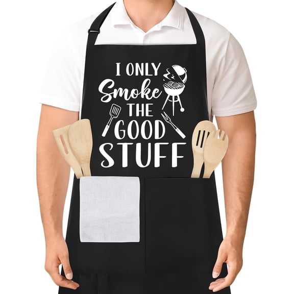 Funny Aprons for Men, 39 x 39'' Plus Size Aprons, Adjustable Men Personalized Custom Cooking Aprons Gifts for Dad
