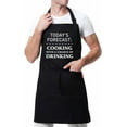 thumbnail image 1 of Funny Aprons for Men, Mens BBQ Aprons Cooking with A Chance of Drinking, Fully Adjustable, Two Pockets, Extra Long Ties, 1 of 6