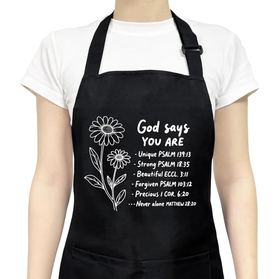 Funny Aprons for Women with 2 Pockets, Adjustable Kitchen Apron for Cooking, Baking Gifts for Birthday Christmas