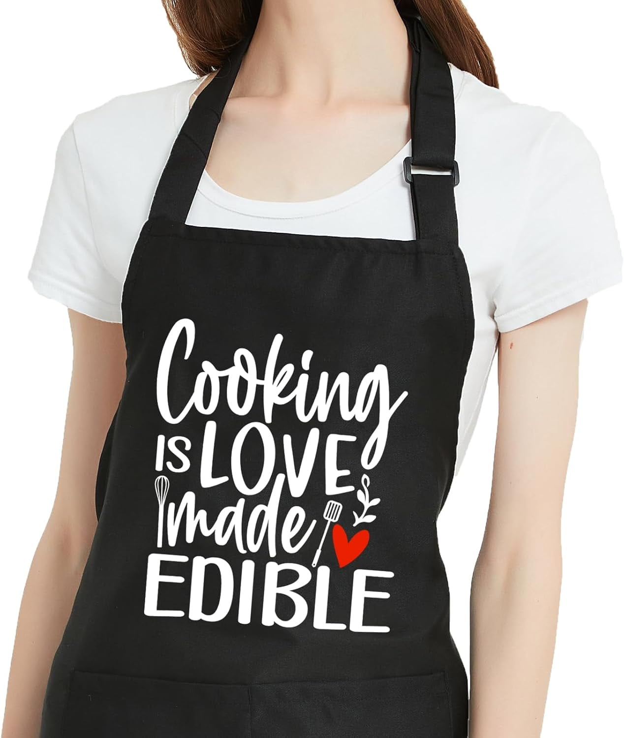Funny Aprons for Women with Pockets, Adjustable Kitchen Apron for ...