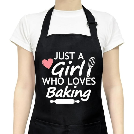 Funny Aprons for Women with Pockets, Cute Cooking Baking Kitchen Aprons for Mom Chef, Gifts for Birthday Christmas