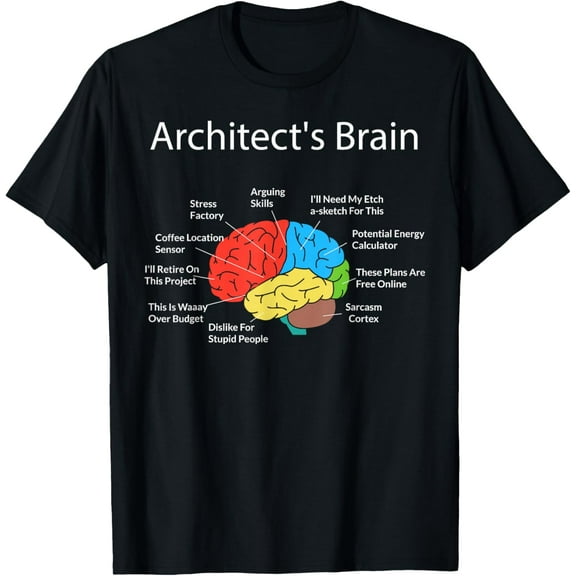 Funny Architect's Brain Architecture Students T-Shirt Gifts T-Shirt