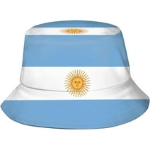 Funny Argentina Argentinian Flag Bucket Hat Packable Fishing Sun Cap Summer Fisherman Hats for Women Men