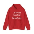 thumbnail image 1 of Funny Aries Zodiac Unisex Heavy Blend™ Hooded Sweatshirt, 1 of 4