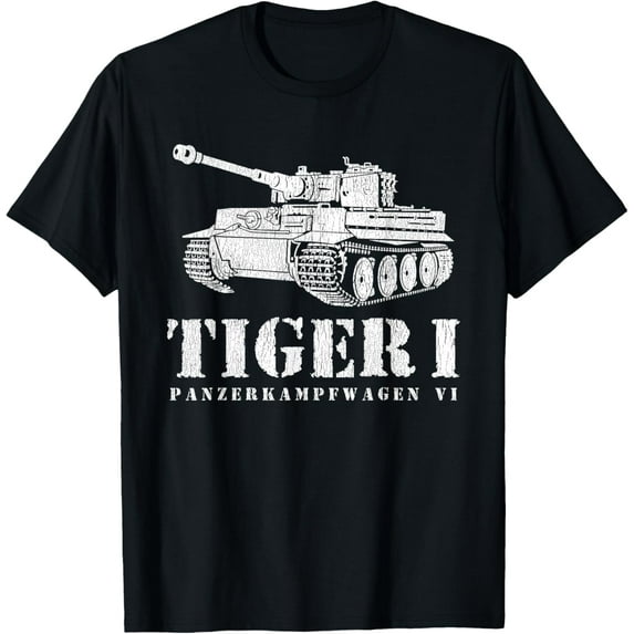 Funny Army Vintage Tiger Tank PzKpfw VI WWII Gift Men Boys T-Shirt