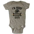 thumbnail image 1 of Funny Art Baby Bodysuit - I'm Proof Mommy Can't Resist Artists Baby Bodysuit - Grey, 1 of 2