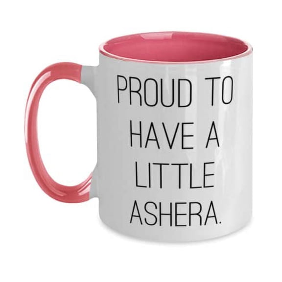 Funny Ashera Cat Two Tone 11oz Mug, Proud to Have a Little Ashera, Motivational for Friends, Holiday