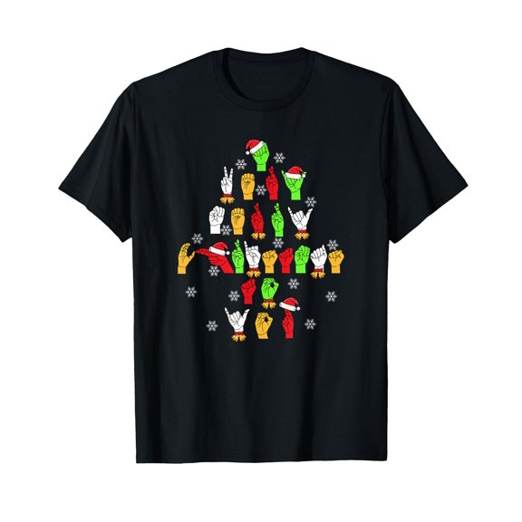 Funny Asl Christmas American Sign Language T-Shirt