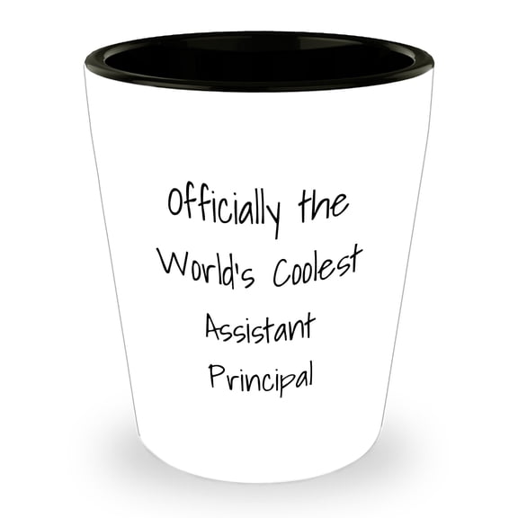 Funny Assistant Principal Gifts - Officially The World's Coolest Assistant Principal Shot Glass, Birthday Unique Gifts from Men to Assistant Principal