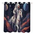 thumbnail image 1 of Funny Astronaut Window Curtain Panels Grommet Blackout Curtains Blackout Curtains for Living Room, 1 of 7